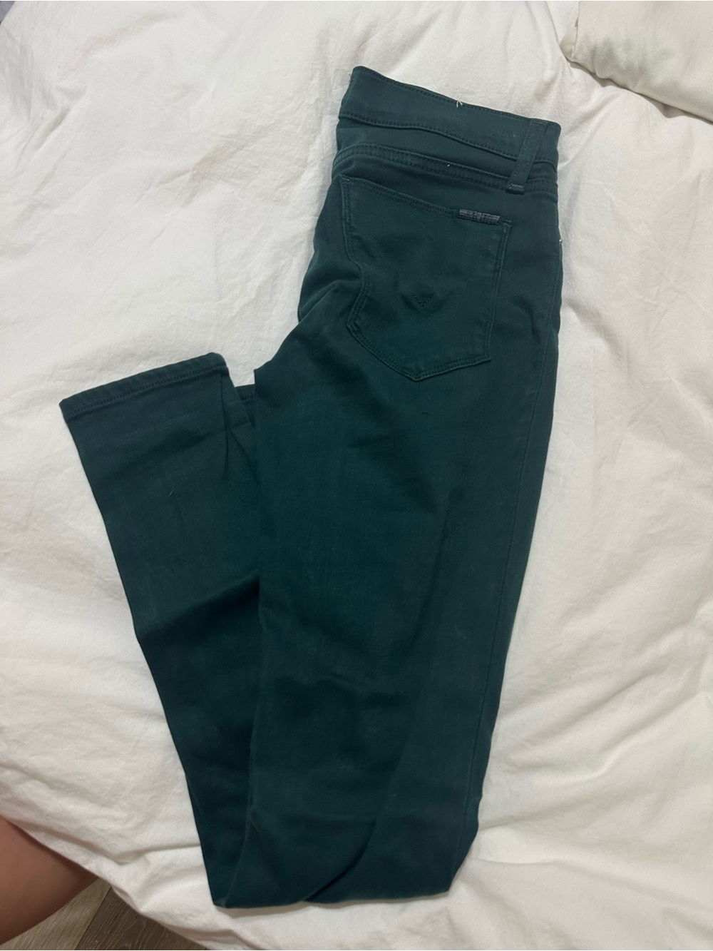 Hudson Jeans Women’s Skinny Jeans in Dark Teal Green